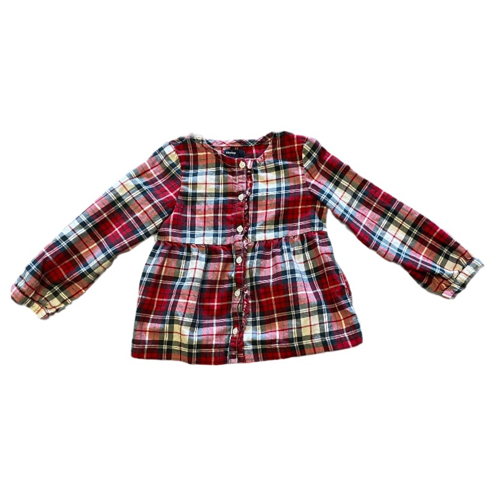 Baby Gap Girls Plaid Button Down Top